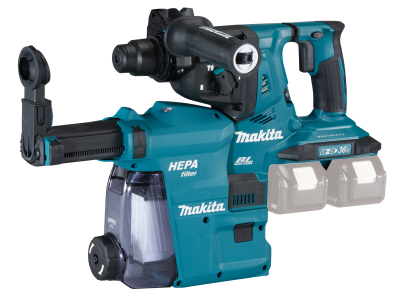 Makita DHR280ZWJ 18Vx2 LXT Brushless SDS+ Rotary Hammer 28mm – With AVT, DX08 Dust Extractor & Makpac (Body Only)