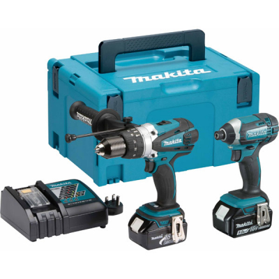 Makita DLX2145TJ 18V LXT Twin Pack | DHP458 Combi Drill & DTD152 Impact Driver Kit
