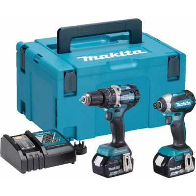 Makita DLX2180TJ 18V LXT Brushless Twin Pack | DHP484 & DTD153 Cordless Kit
