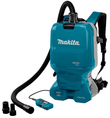 Makita DVC665ZU 18Vx2 LXT Brushless Backpack Vacuum Cleaner – 6L HEPA, AWS, Body Only