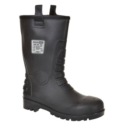 Portwest FW75BKR40 Steel PVC Rigger Boot S5 FO Black 40 R