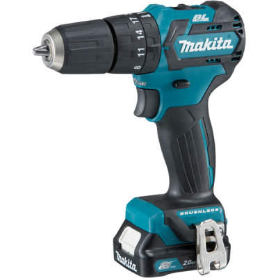 Makita HP332DSAJ 12V Max Brushless Combi Drill – With 2x 2.0Ah Batteries, Fast Charger & Makpac