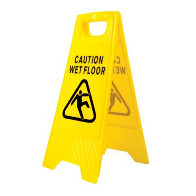 Portwest HV20YER Wet Floor Warning Sign Yellow  R