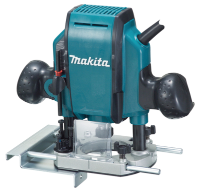 Makita RP0900X 900 W Plunge Router – ¼″ or ⅜″ Collet, 0–35 mm Plunge, Carry Case (110 V or 240 V)