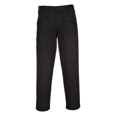 Portwest Combat Trousers – Black – 32Inch Regular, Polycotton Trade Work Pants