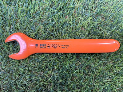 King Dick 19mm Insulated Spanner 1000v INS019