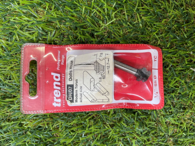 Trend DH/07X1/4TC Dolls House Two Flute Cutter DH/07 Modern Torus 1/4'' Shank