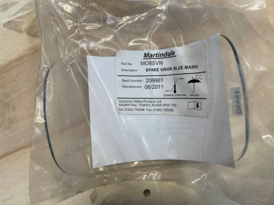 Martindale M08SVN Spare Visor for Full Face Mask (Blue Model)