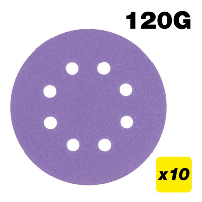 Trend AB/125/120A/B Aluminium Oxide Random Orbital Sanding Disc 120 Grit 125mm 50pc