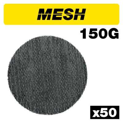 Trend AB/125/150M/B Mesh Random Orbital Sanding Disc 50pc 125mm 150 grit