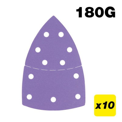 Trend AB/DET/180A Aluminium Oxide Detail Sanding Sheet 180 Grit 102mm x 151mm 10pc