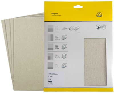 Klingspor PS 33 C Retail Pack Abrasive Paper – For Paint, Varnish, Filler & Wood