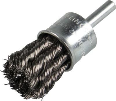 Klingspor BPS 600 Z End Brush – Knotted Wire with Shaft for Steel & Stainless Steel