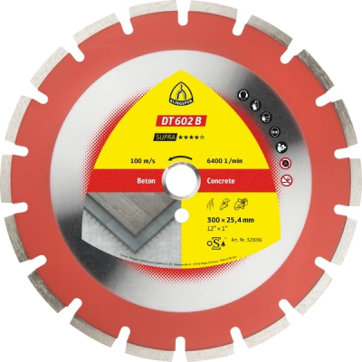 Klingspor DT 602 B Supra Large Diamond Cutting Blades – Cured & Reinforced Concrete