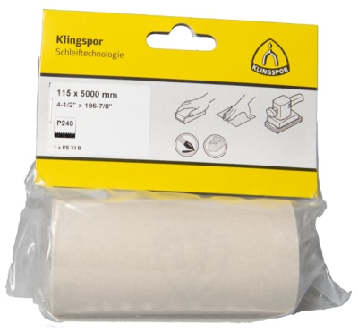 Klingspor PS 33 B Sanding Rolls – Retail Pack for Multi-Surface Use