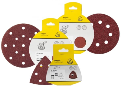 Klingspor PS 22 K Retail Pack Set Self-Fastening Abrasive Paper – For Wood & Metals