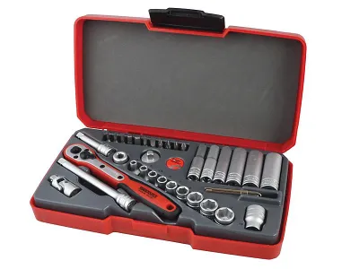 TENG 36pc Metric Socket Set – 1/4Inch Drive | T1436 | 4–13 mm
