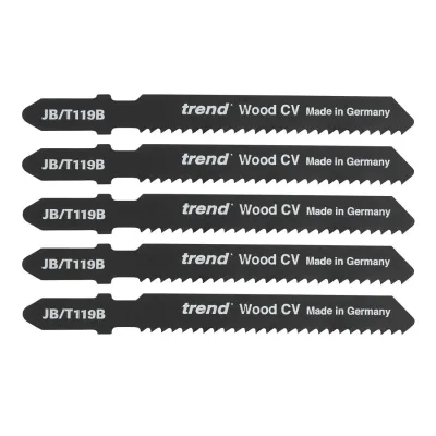 Trend JB/T119B Jigsaw blade 75x2.0mm CV 5 pack
