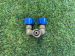 Double Outlet Gas Valve Y Piece with Valves Oxygen / Argon
